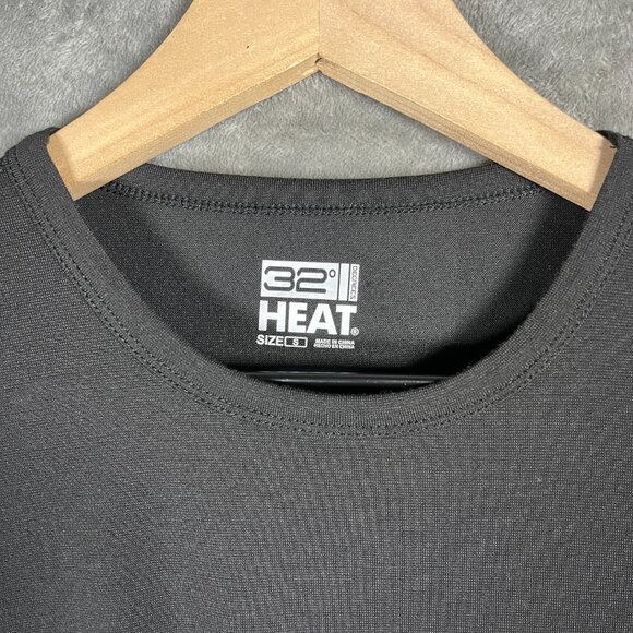 32 Degrees Heat Shirt Men’s S Black Long Sleeve Crew Neck Lightweight Layer - Picture 3 of 6